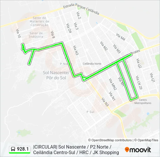 928.1 Bus Line Map