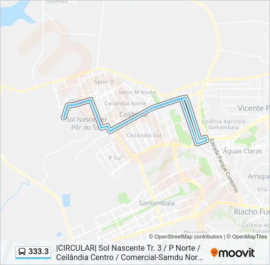 333.3 Bus Line Map
