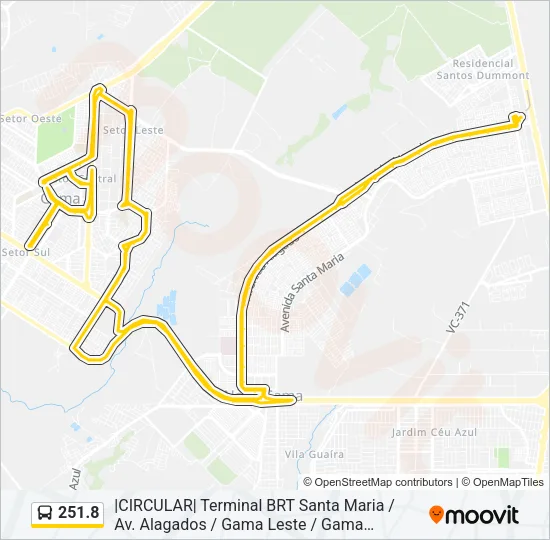 251.8 Bus Line Map