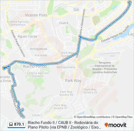 870.1 Bus Line Map