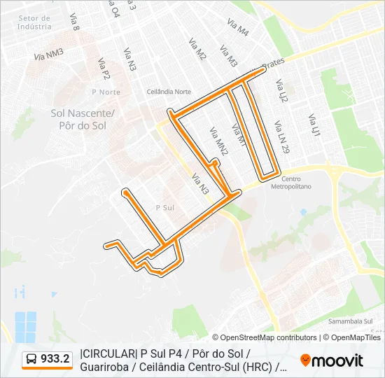 933.2 Bus Line Map