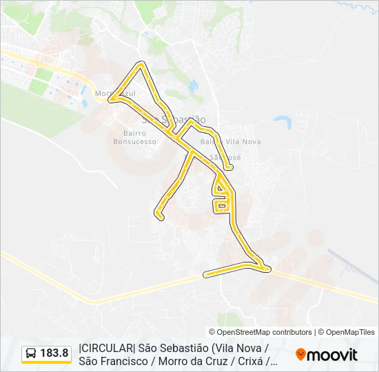 183.8 Bus Line Map