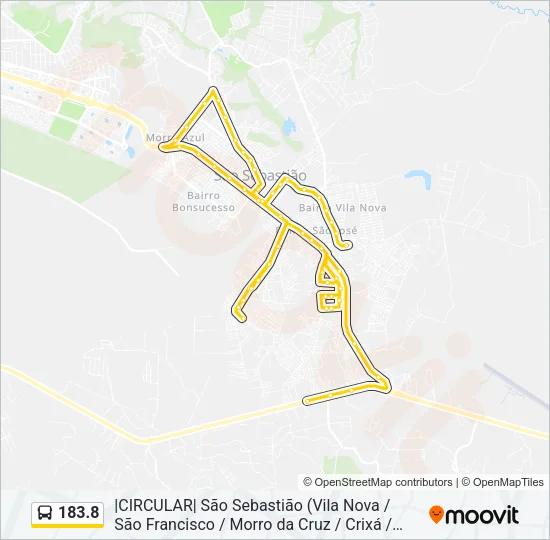 183.8 Bus Line Map