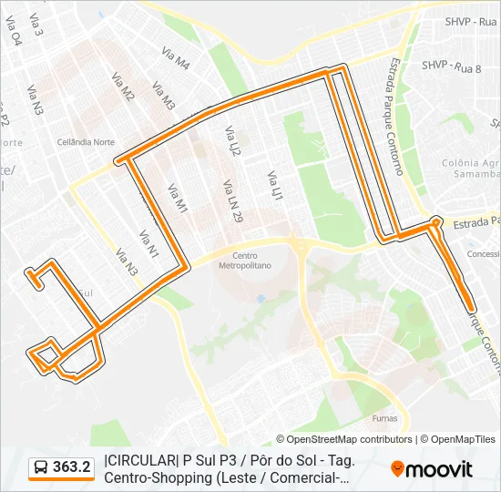 363.2 Bus Line Map