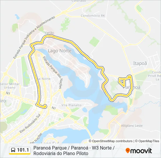 101.1 Bus Line Map