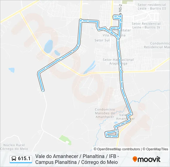 615.1 Bus Line Map