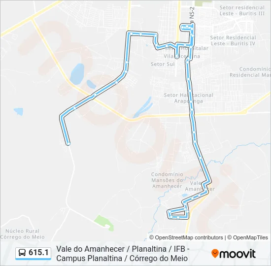 615.1 Bus Line Map