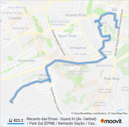 Mapa de 823.2 de autobús