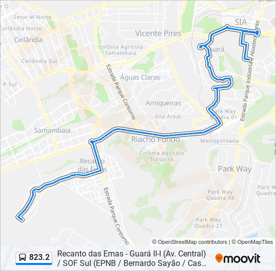 823.2 bus Line Map