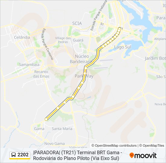 Mapa de 2202 de autobús