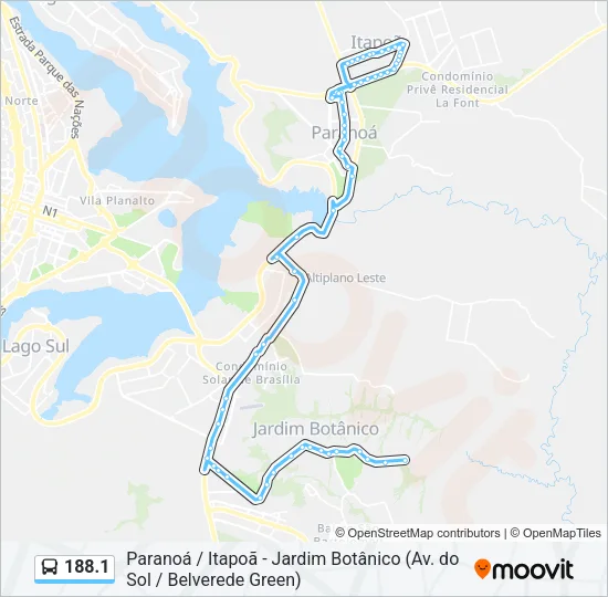 188.1 Bus Line Map