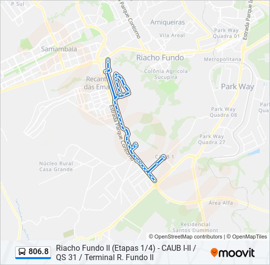 806.8 bus Line Map