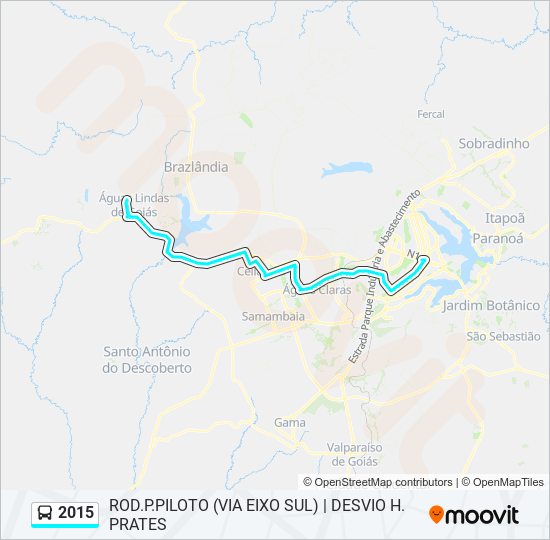 Mapa de 2015 de autobús