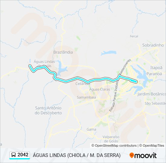 Mapa de 2042 de autobús