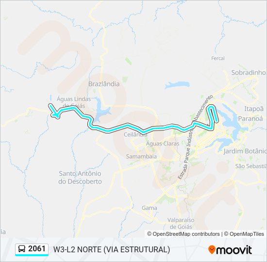 Mapa de 2061 de autobús