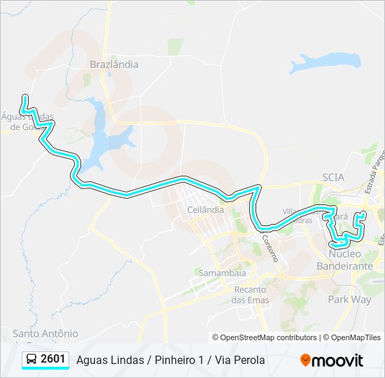 Mapa de 2601 de autobús