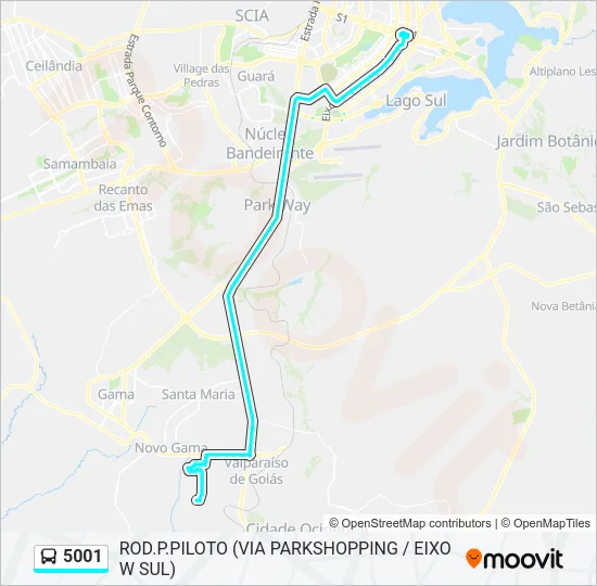 5001 Bus Line Map