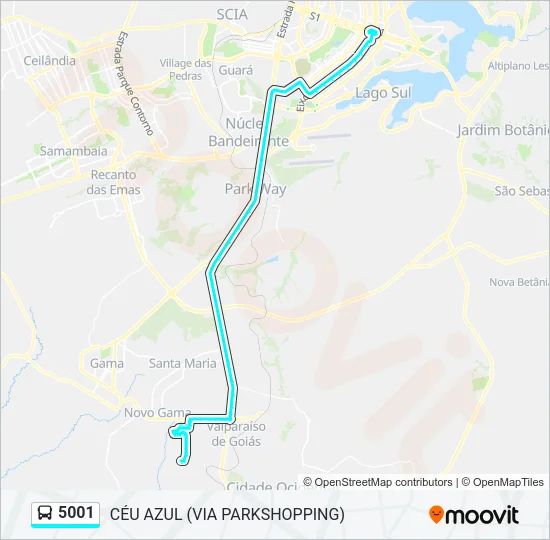 5001 Bus Line Map