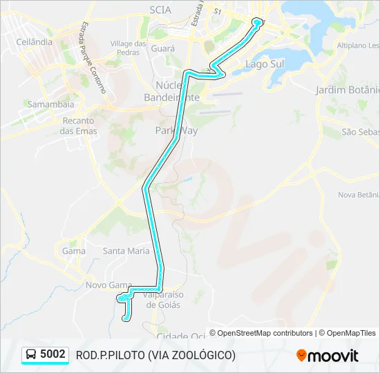 5002 Bus Line Map