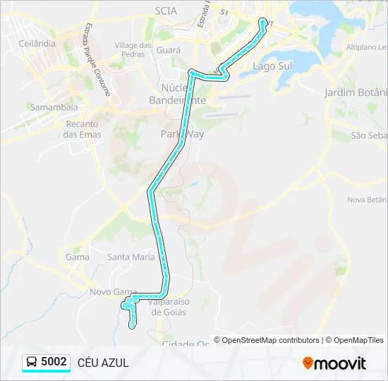 5002 Bus Line Map
