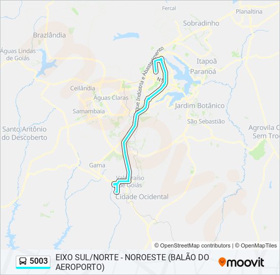 5003 bus Line Map