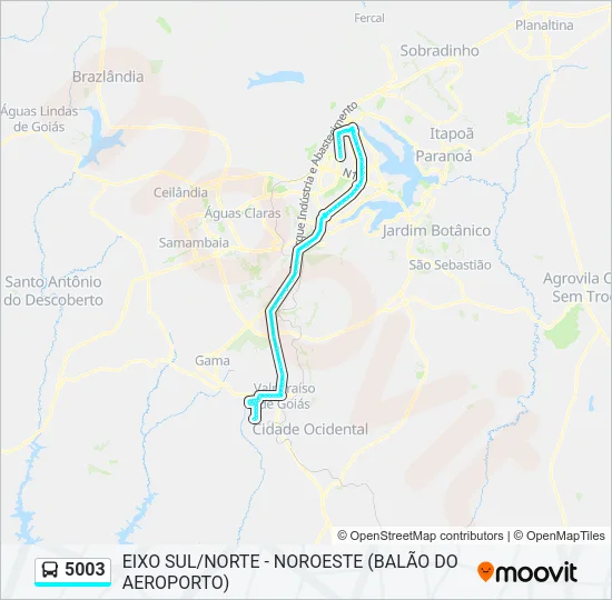 5003 Bus Line Map