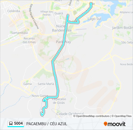 5004 bus Line Map