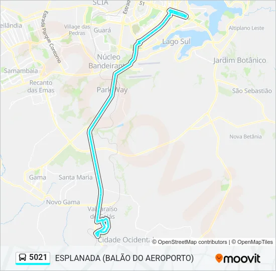 5021 Bus Line Map