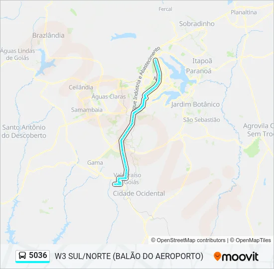 5036 Bus Line Map