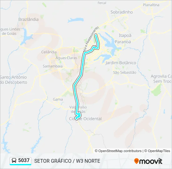 5037 Bus Line Map