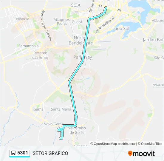 5301 Bus Line Map
