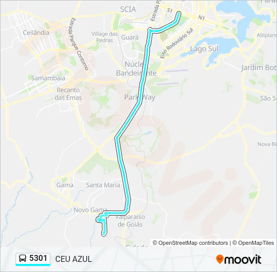 5301 Bus Line Map