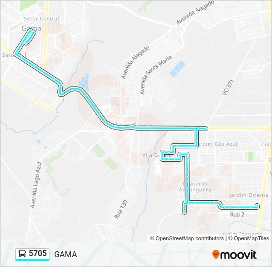 5705 Bus Line Map
