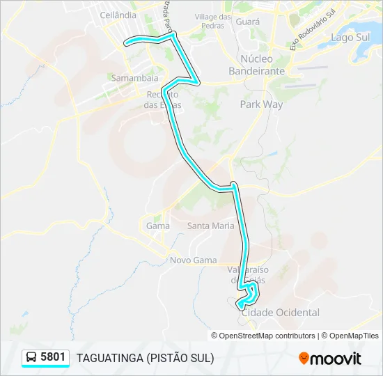 5801 Bus Line Map