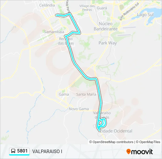5801 Bus Line Map