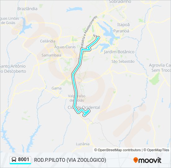 8001 Bus Line Map