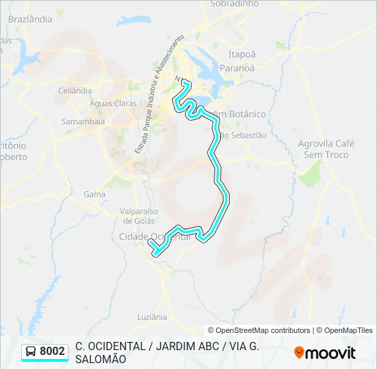 8002 Bus Line Map