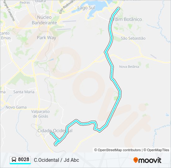 Mapa de 8028 de autobús