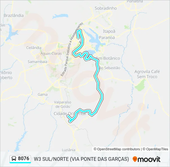 8076 Bus Line Map