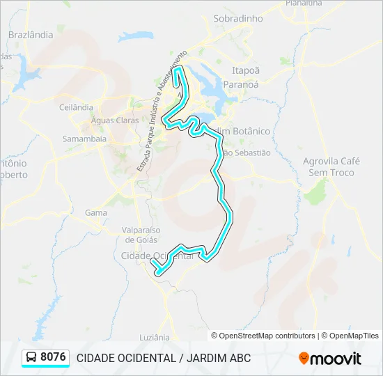 8076 Bus Line Map