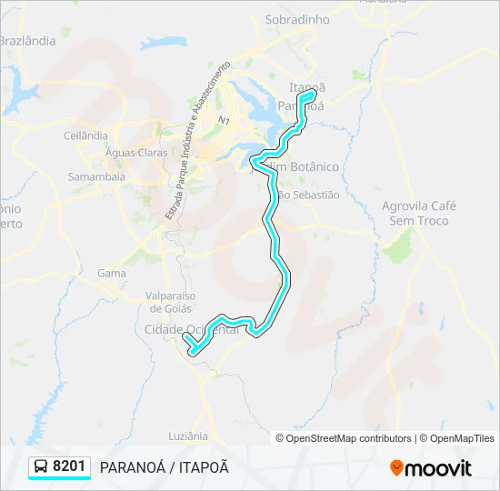 8201 Bus Line Map