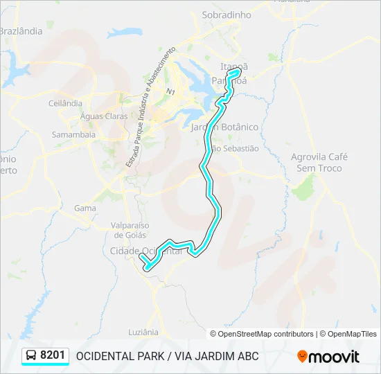 8201 Bus Line Map