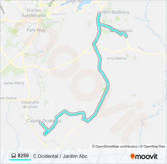 8250 Bus Line Map