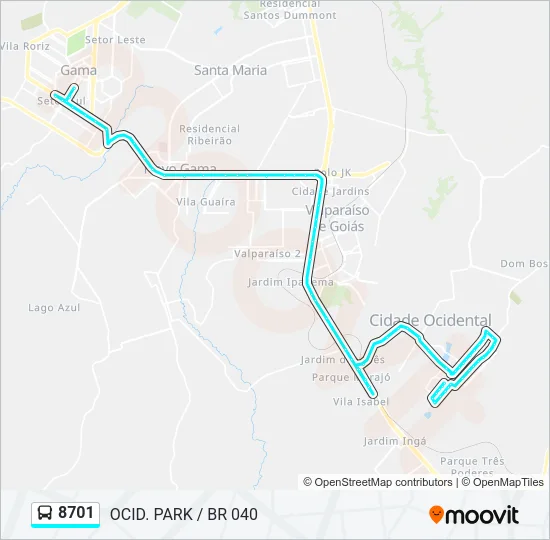 8701 Bus Line Map
