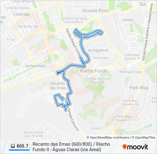 805.7 Bus Line Map