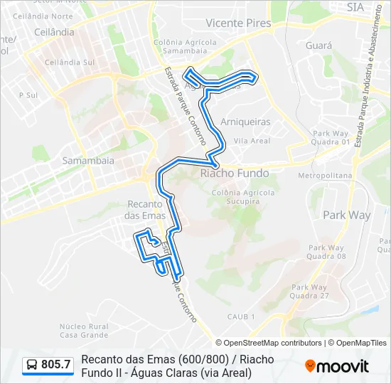 805.7 Bus Line Map