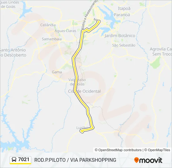 7021 Bus Line Map