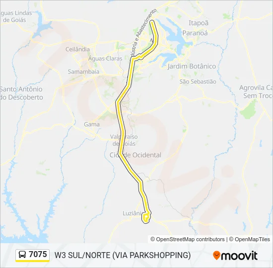 7075 Bus Line Map