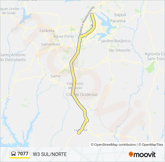 7077 Bus Line Map