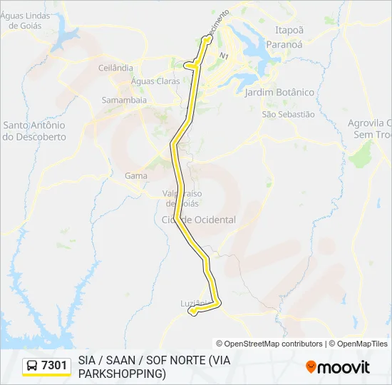 7301 Bus Line Map